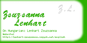 zsuzsanna lenhart business card